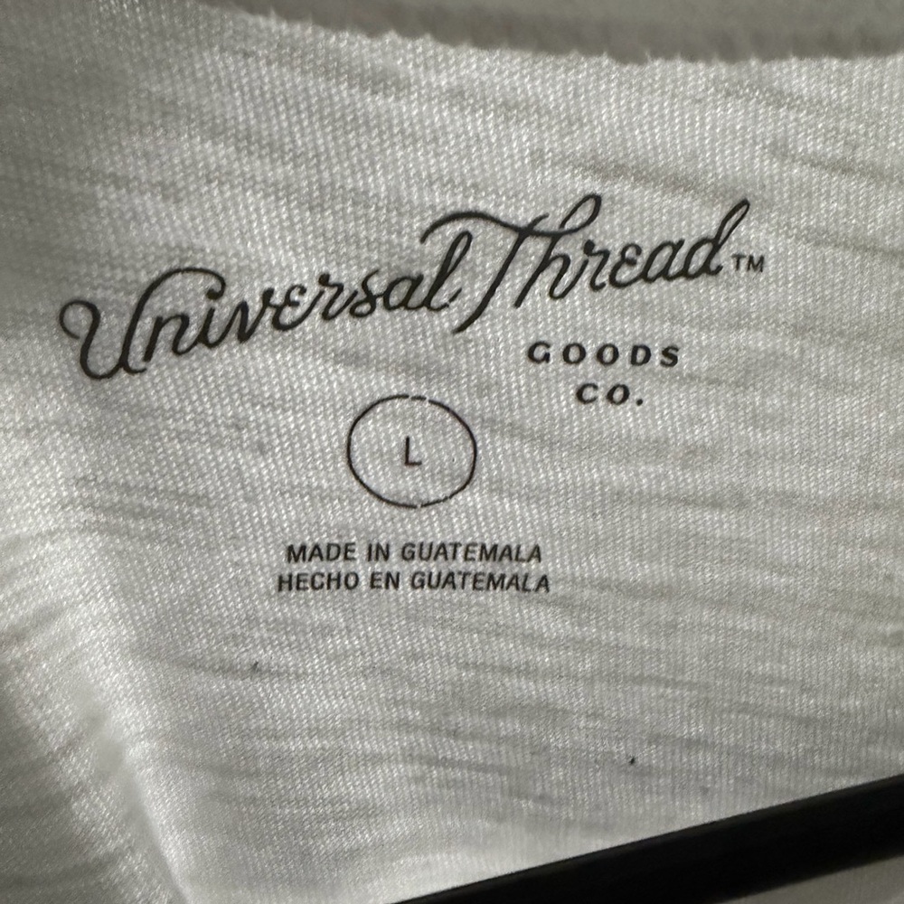 Universal Thread White Long Sleeve Tee - Picture 3 of 3